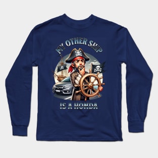 Funny Pirate Ship Long Sleeve T-Shirt